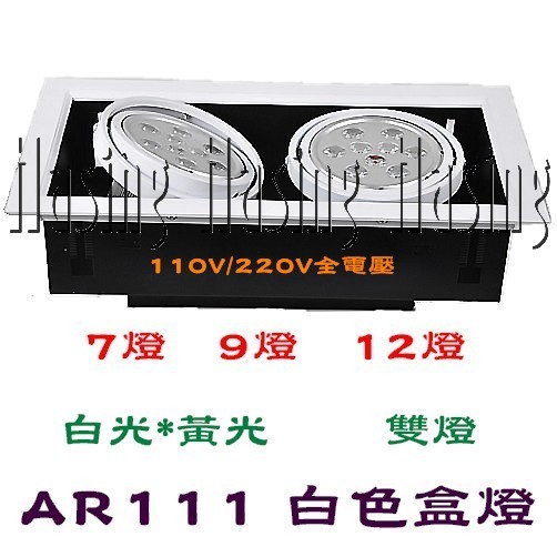 LED AR111盒燈*12W 雙燈