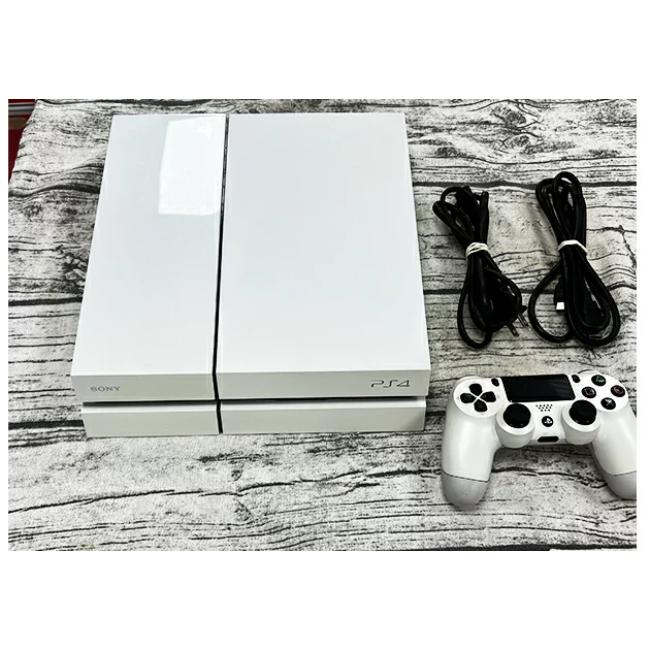 【二手】PS4 CUH-107A 雅致白 /附把手/ HDMI /電源線/遊戲片 售後保固10天