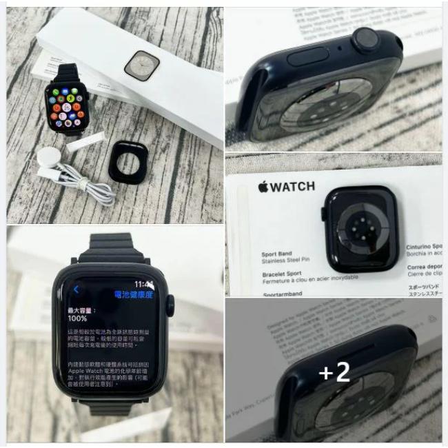 【二手】Apple Watch Series 9鋁金屬 Wi-Fi 45mm 附配件 售後保固10天