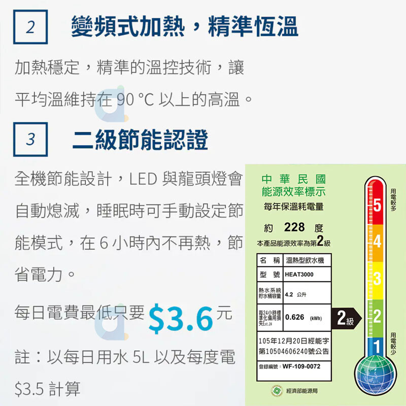 3M HEAT3000 櫥下式雙溫觸控熱飲機+HCR05淨水組