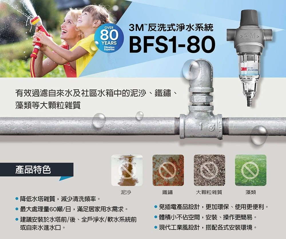 3M 反洗式淨水系統 BFS1-80