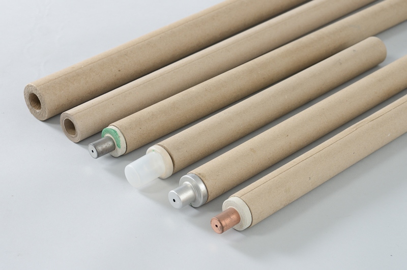 Flat-rolled temperature measurement paper tube