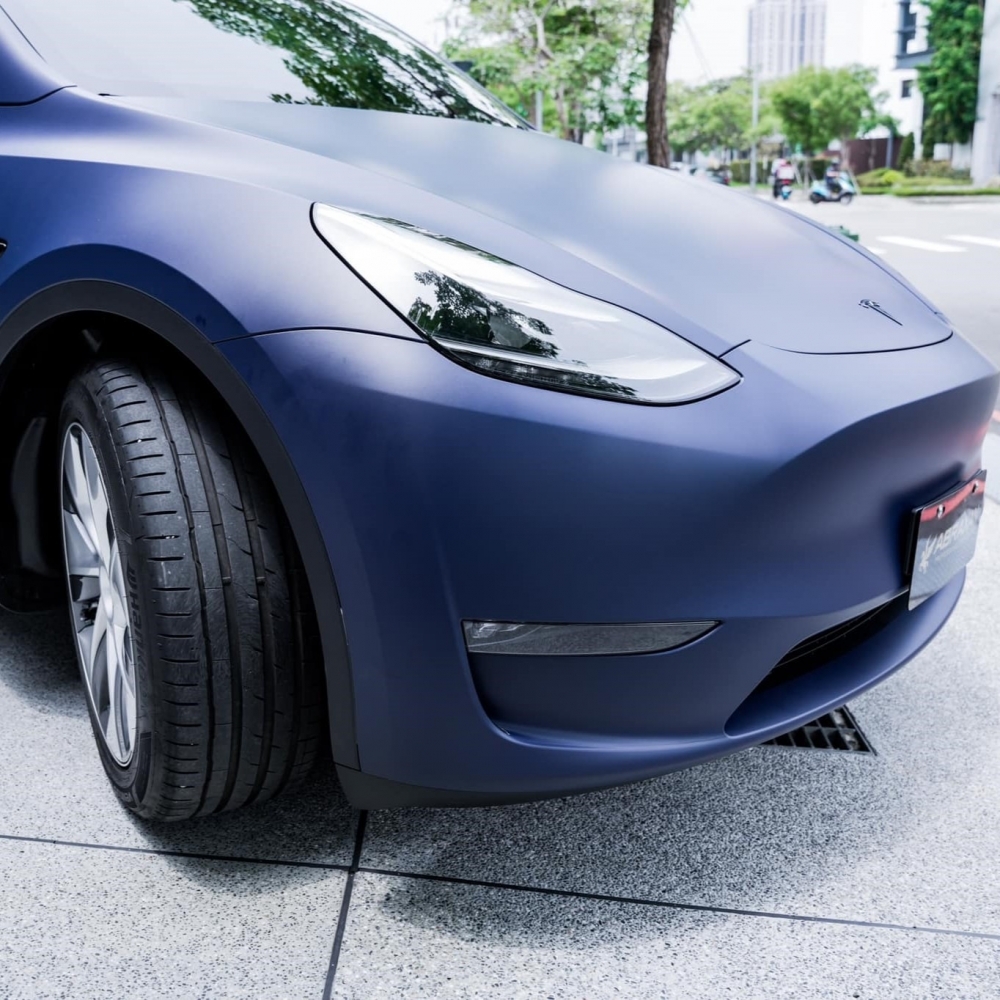 Tesla Model Y 車體改色 3M M27 Matte Indigo