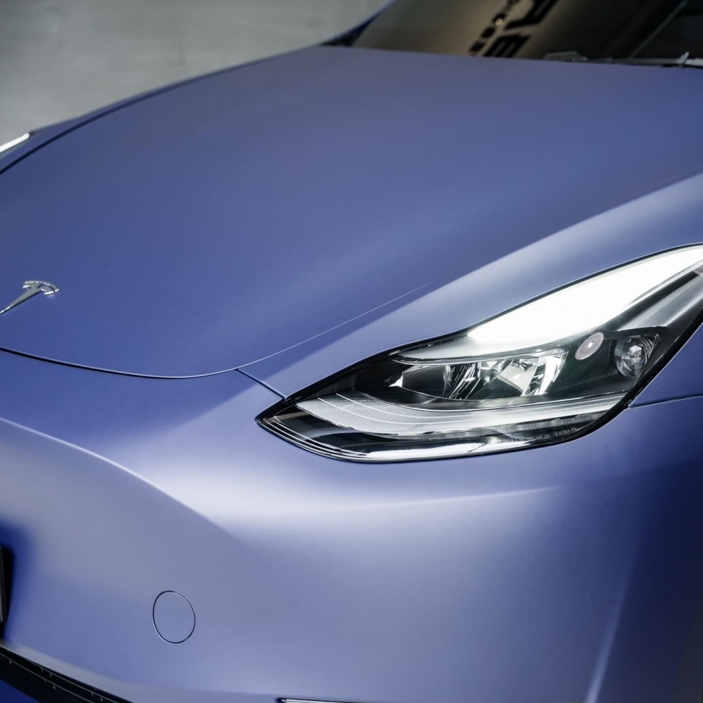 Tesla Model Y 車體改色 3M M27 Matte Indigo