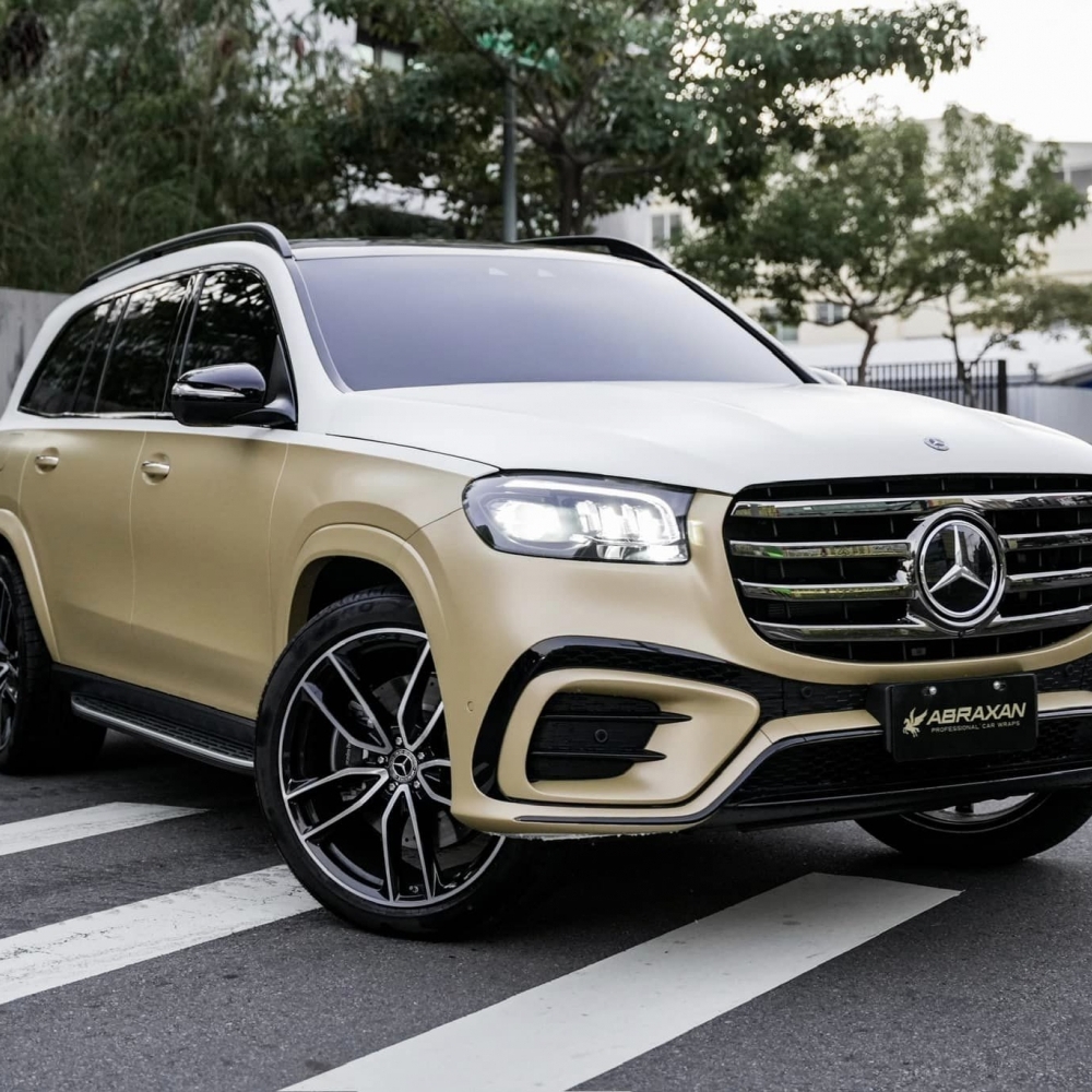 Benz GLS450 消光烤漆保護膜 3M 200M ＋ Oracal 970-926 消光金