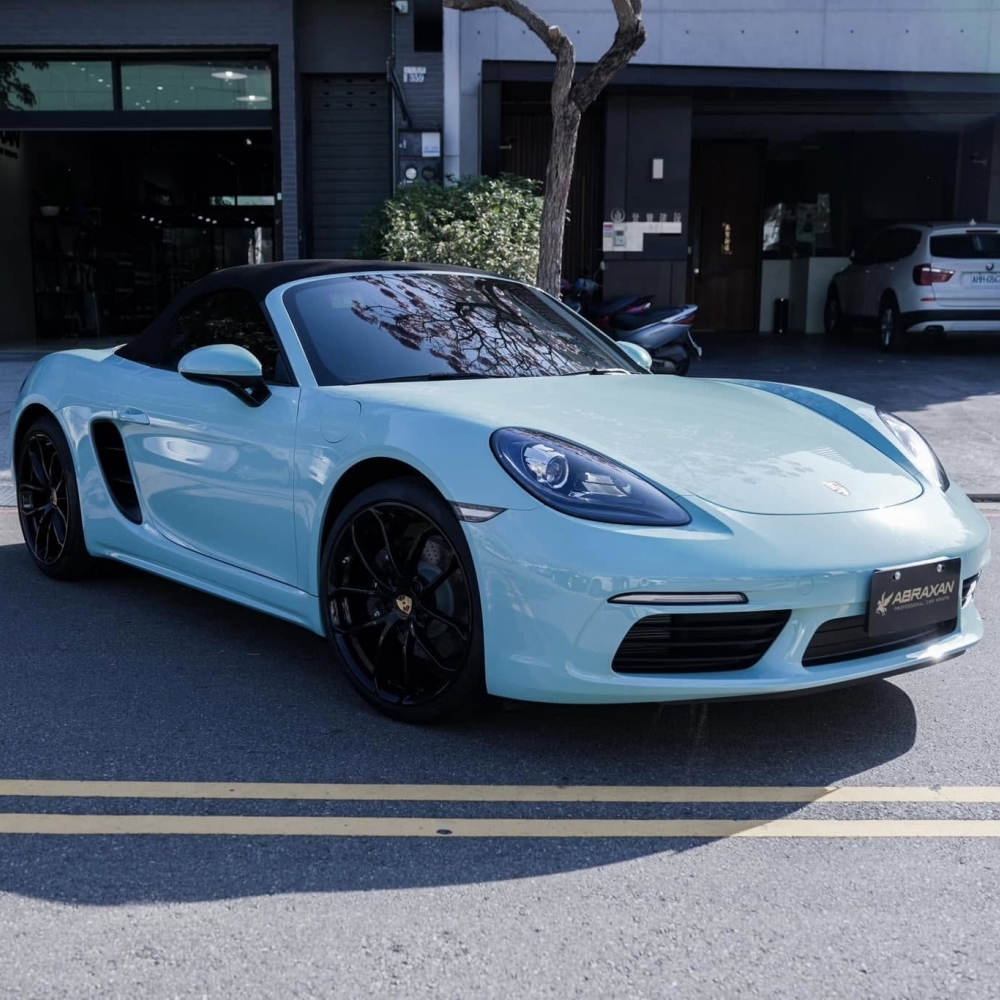 Porsche 718 Boxster 車體改色 邁森藍