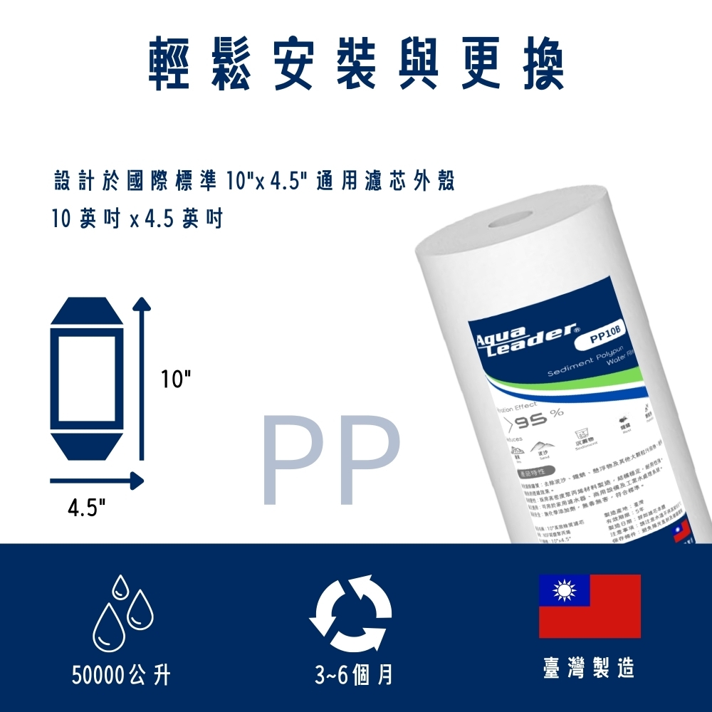 Aqualeader 高效棉質濾芯