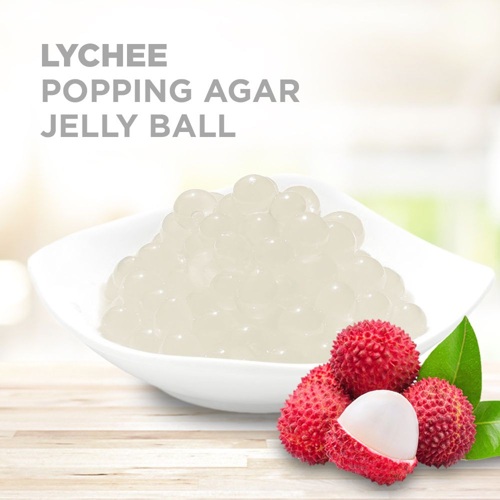 LYCHEE POPPING AGAR JELLY BALL