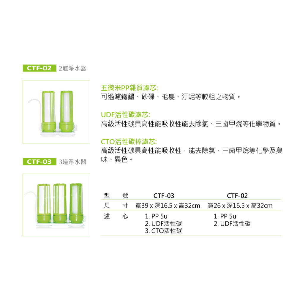 普立創 CTF-03三道淨水器