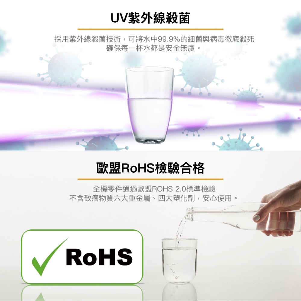 HS-M3 廚下型冰溫熱飲水機UV