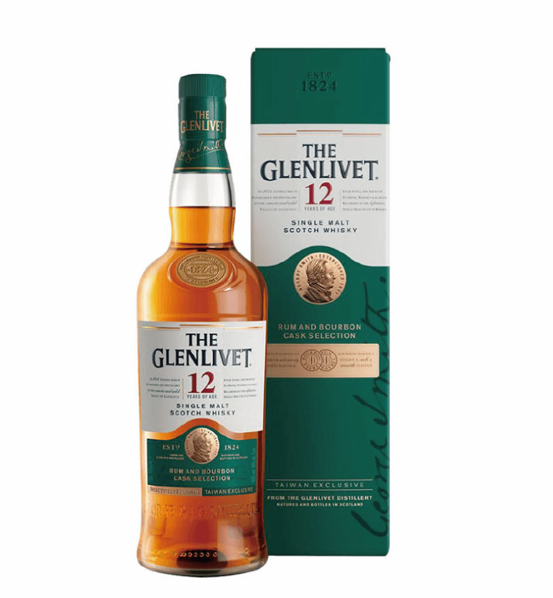  Glenlivet 12 Year Old Premier Three Barrels 43% 0.7L/bottle engraving, Taichung bottle engraving