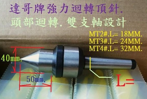 可替換式精密迴轉頂針組