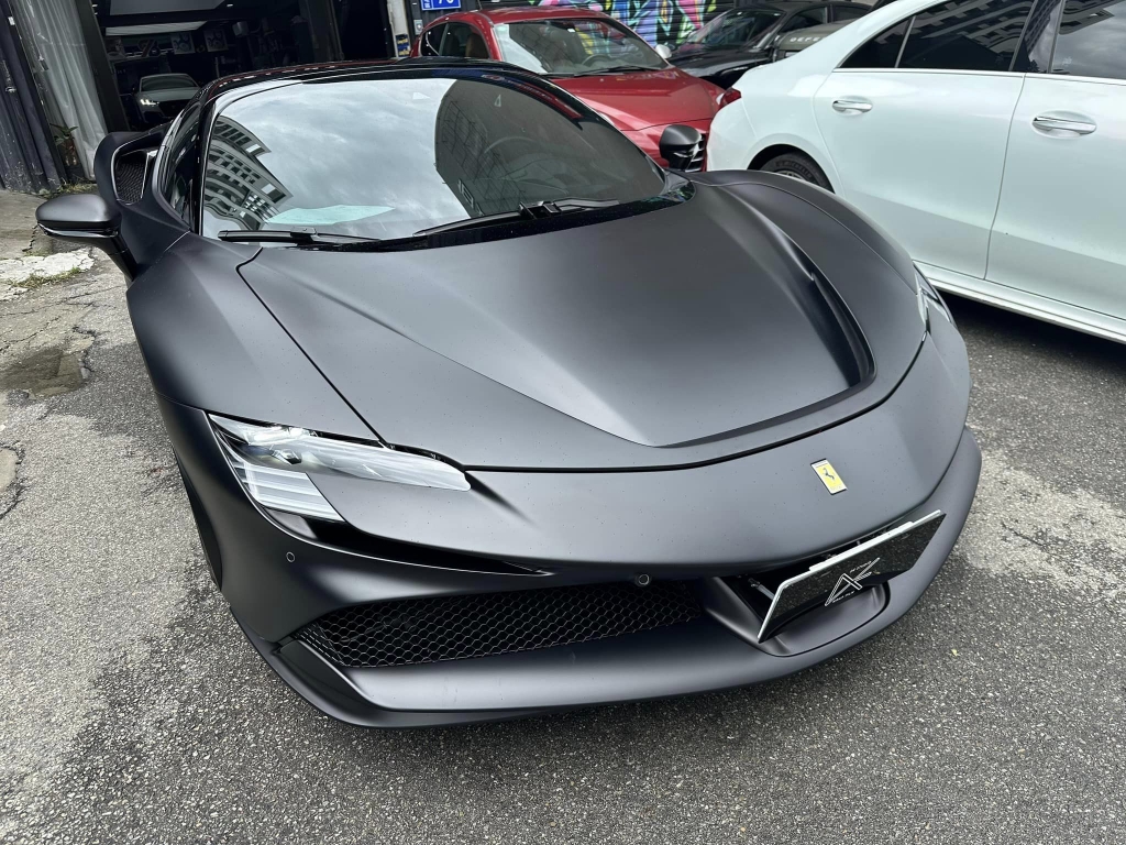 Ferrari-SF90｜全車消光犀牛皮+透明犀牛皮