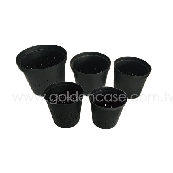 6.5寸側網孔 Black flower pot