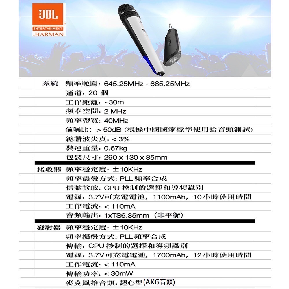 【泉聲音響】▼現貨▲JBL Rock ONE 可攜式無線麥克風 戶外K歌音響 可充電(Type-C充電)可更換外殼 直播