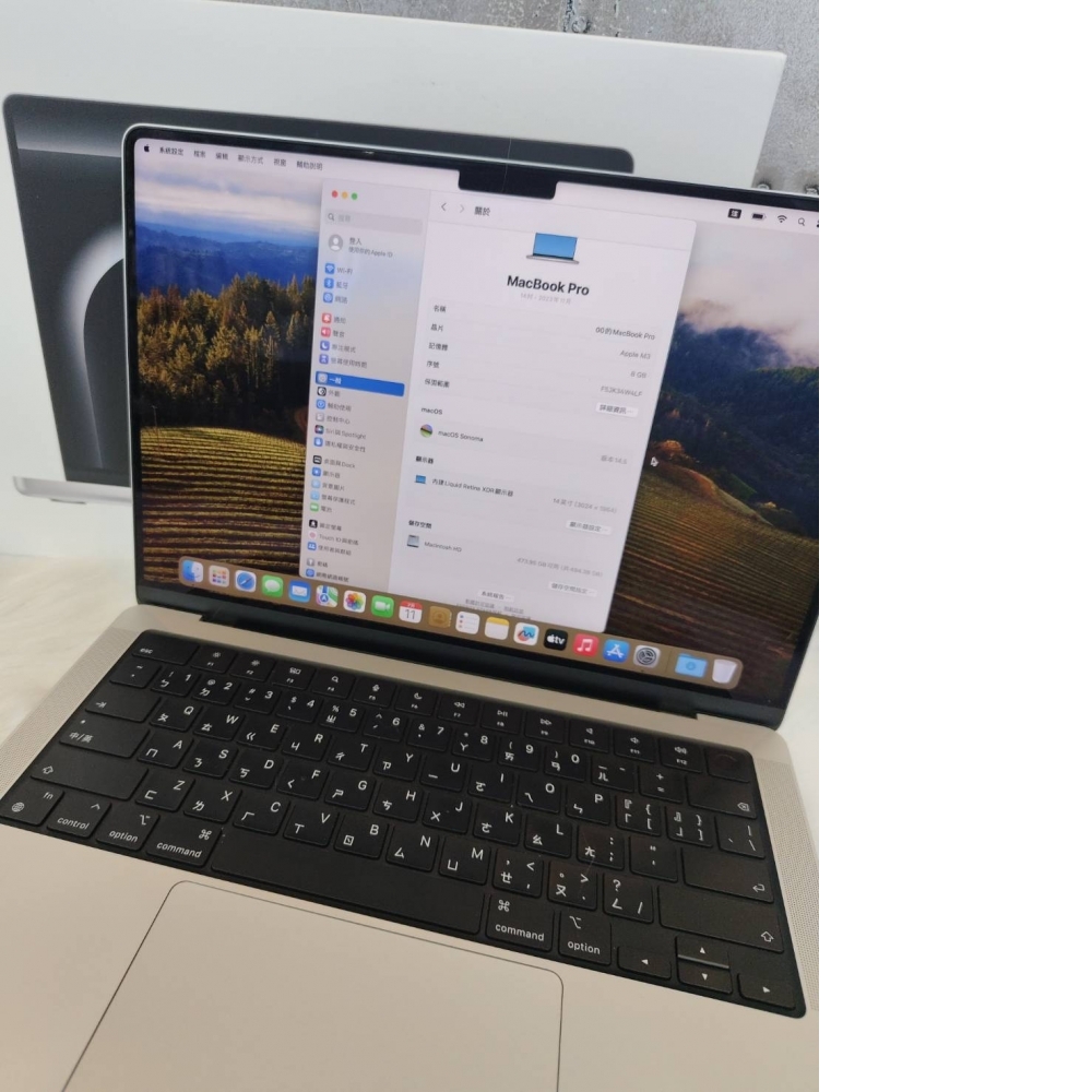 型號：Apple MacBook Pro M3 14吋 8G/512G 銀 #24AAA 