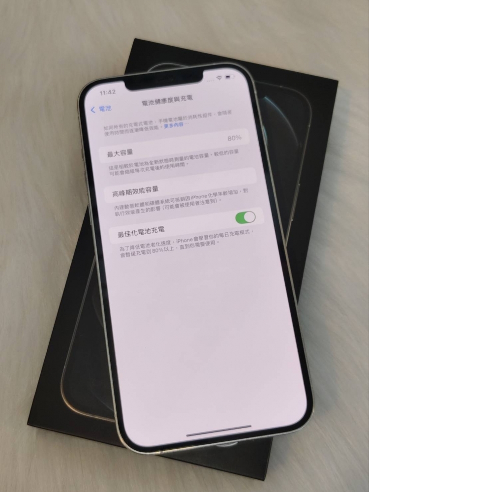 型號：APPLE IPHONE 12PROMAX 銀 128G 有盒 編號#6AAA