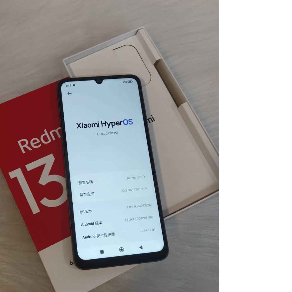 型號：小米 Redmi 13C 128GB 藍 有盒 編號#0AAA