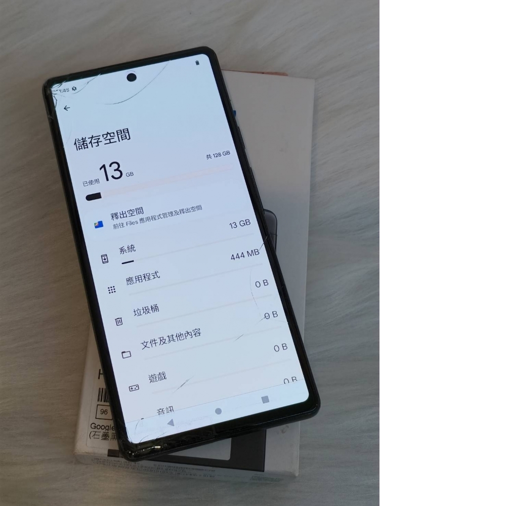 型號：Google Pixel 6a  灰 128G 有盒 編號#08AA