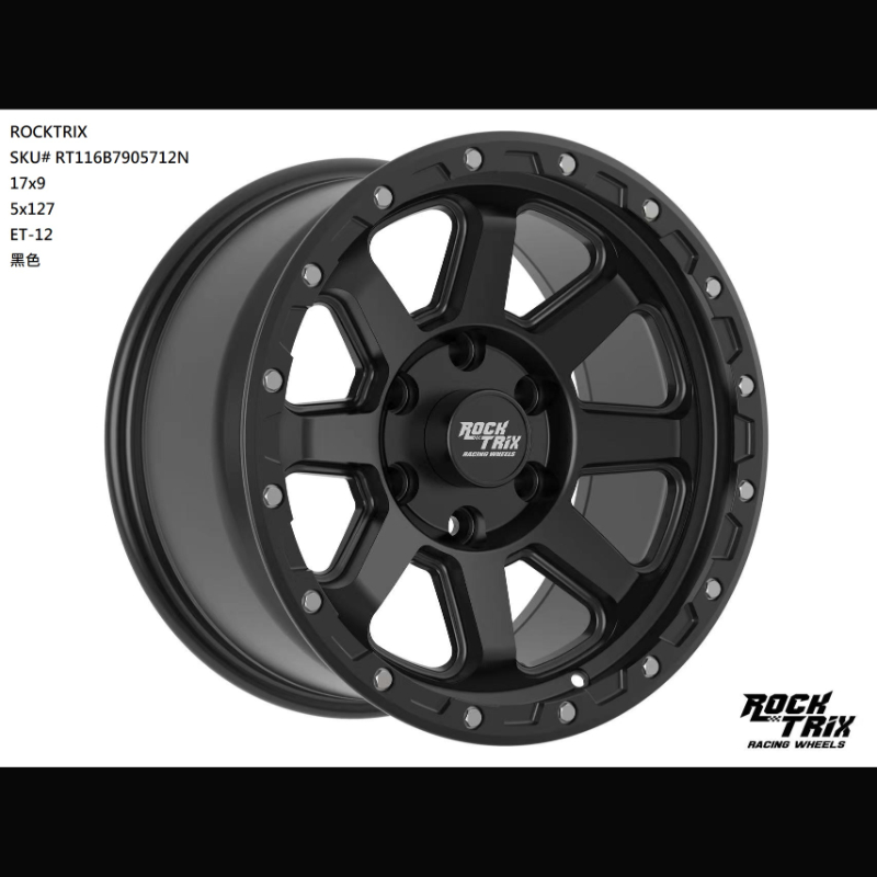 ROCKTRIX - RT116 ( 17x9 5x127 ET-12 ) - 黑