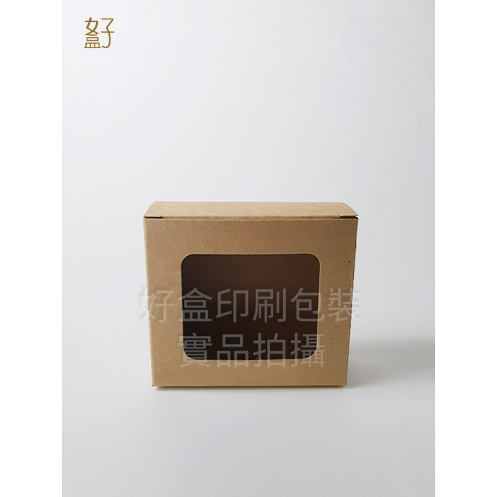 牛皮紙盒/90X35X80MM/手工皂盒10號(牛皮盒方形窗)/現貨供應