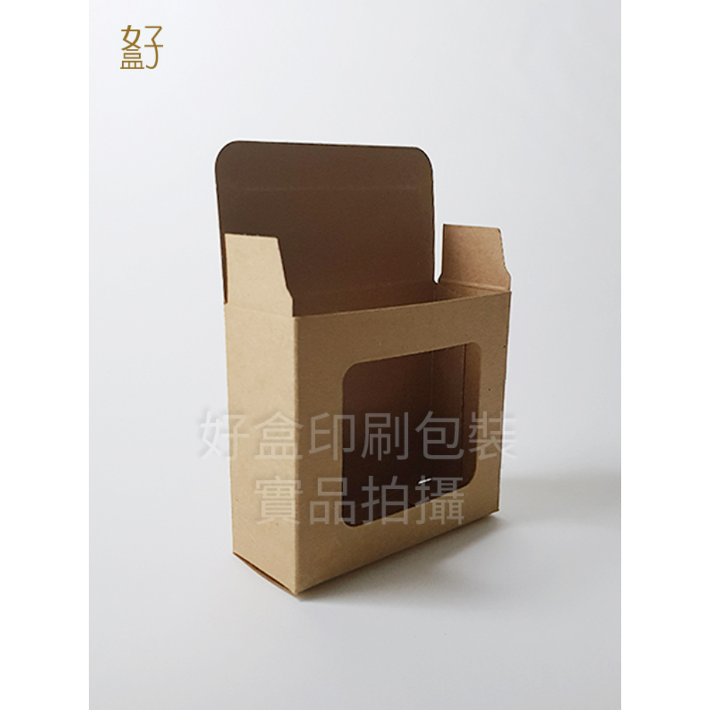 牛皮紙盒/90X35X80MM/手工皂盒10號(牛皮盒方形窗)/現貨供應