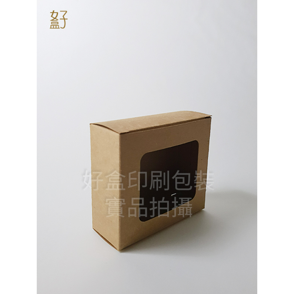 牛皮紙盒/90X35X80MM/手工皂盒10號(牛皮盒方形窗)/現貨供應