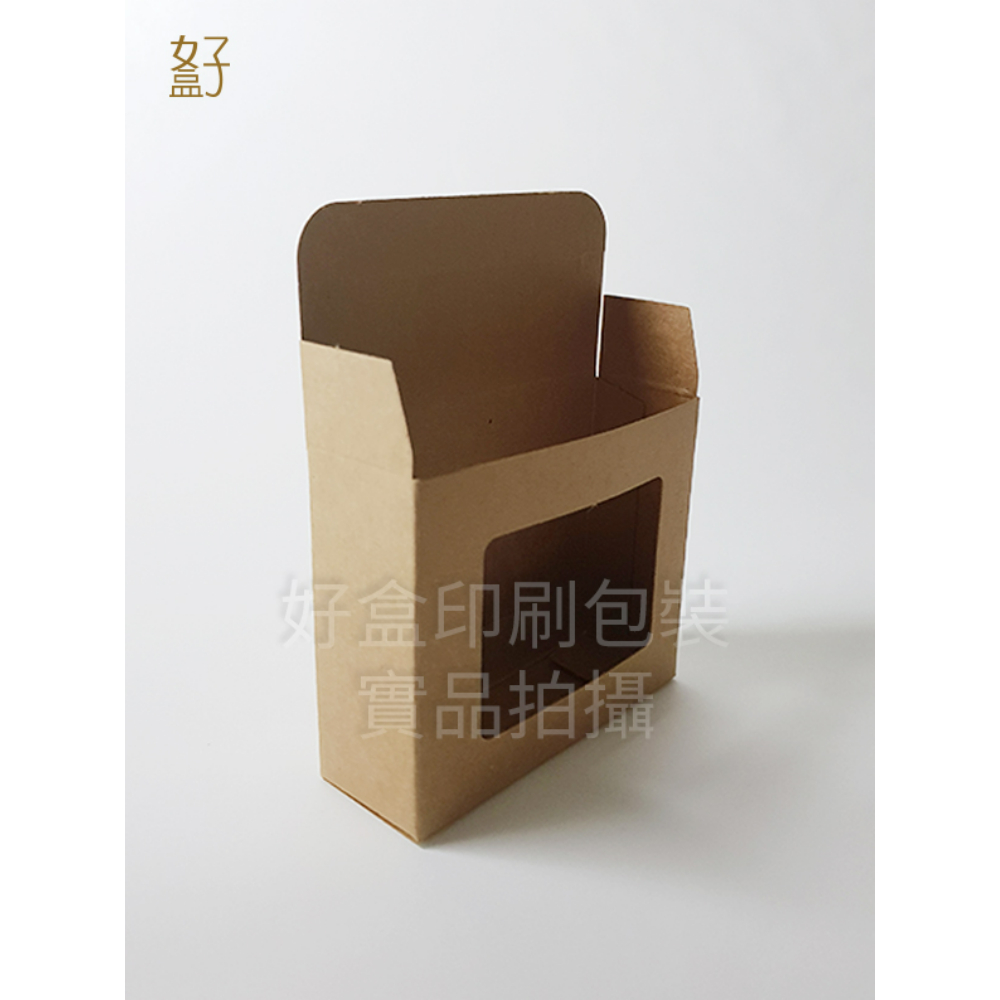 牛皮紙盒/86X30X71MM/手工皂盒9號(牛皮盒方形窗)/現貨供應