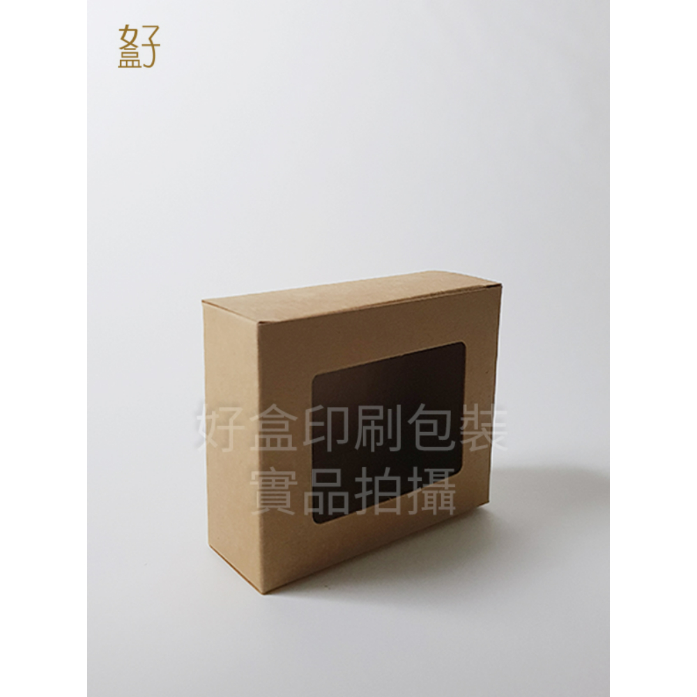 牛皮紙盒/86X30X71MM/手工皂盒9號(牛皮盒方形窗)/現貨供應