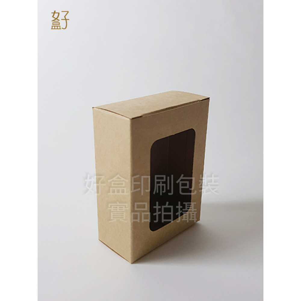 牛皮紙盒/80X30X60MM/手工皂盒8號(牛皮盒方形窗)/現貨供應