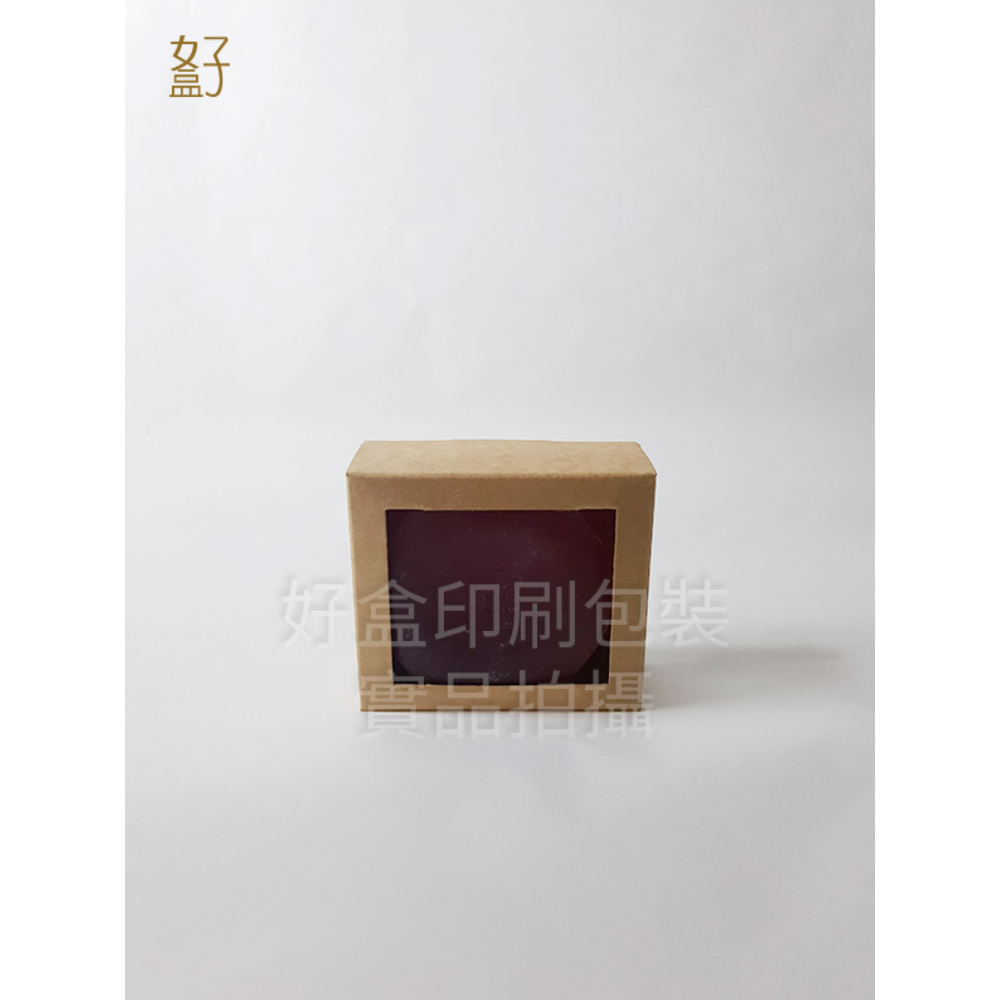 牛皮紙盒/80X32X70MM/手工皂盒8號(牛皮盒大方窗)/現貨供應