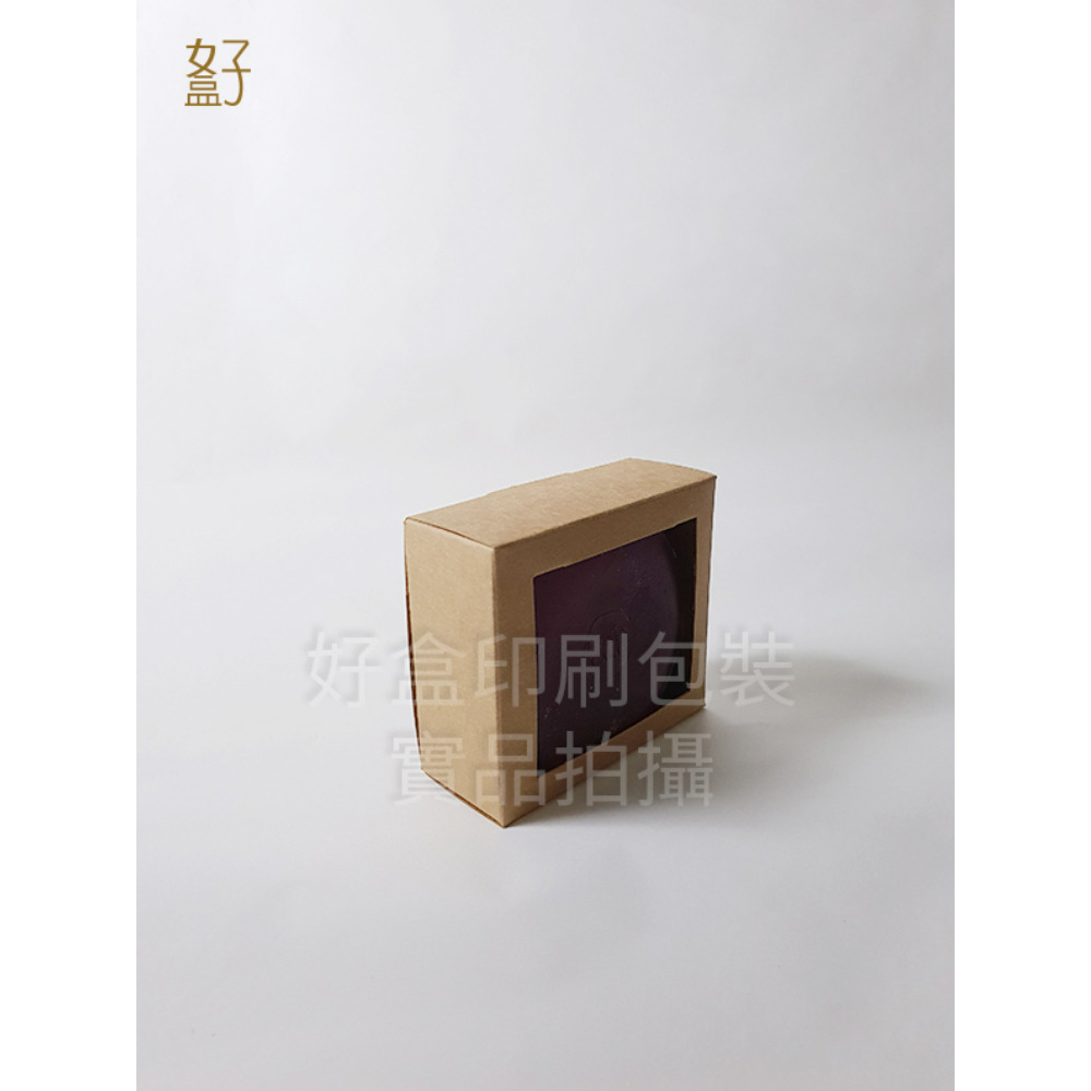 牛皮紙盒/80X32X70MM/手工皂盒8號(牛皮盒大方窗)/現貨供應