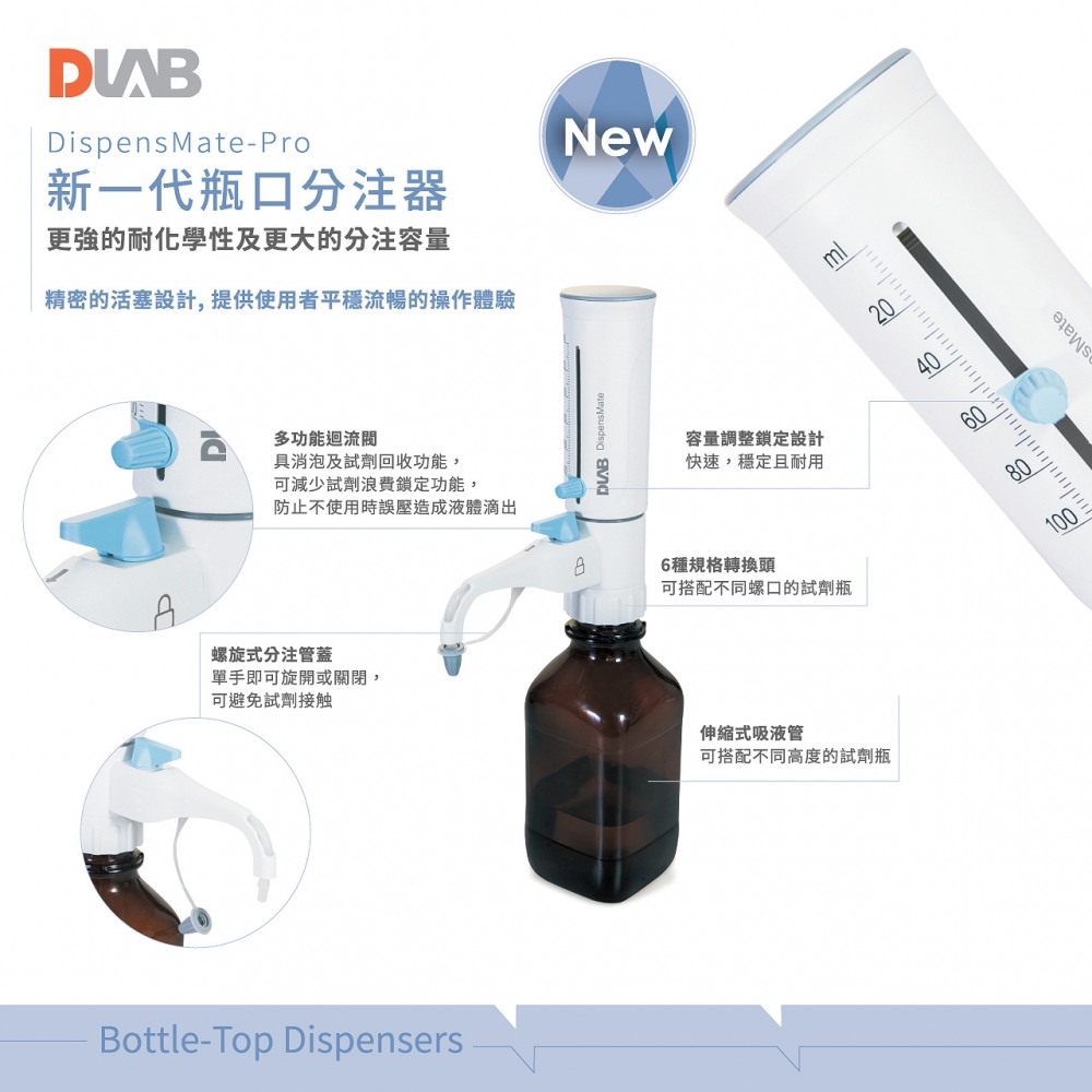 DLAB 可調式分注器 迴流型