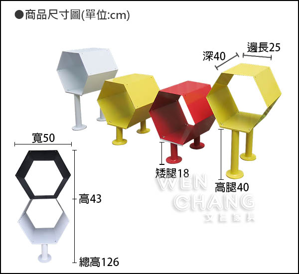 〈3顆組B款〉全鐵造型櫃 多彩金屬 蜂窩 蜂巢 書櫃 床頭櫃《爆倉出清大特價》 