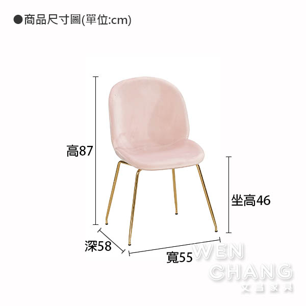 甲蟲椅 絨布餐椅 鍍金腳輕奢華風格 Beetle Dining Chair 