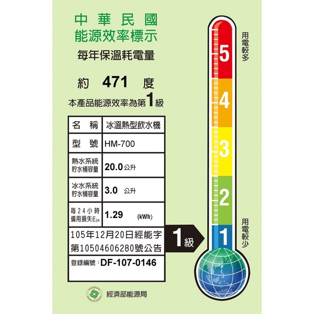 豪星牌 數位熱交換飲水機 三溫飲水機  HM-700