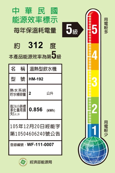 豪星牌 桌上型 冷/熱-飲水機 HM-192