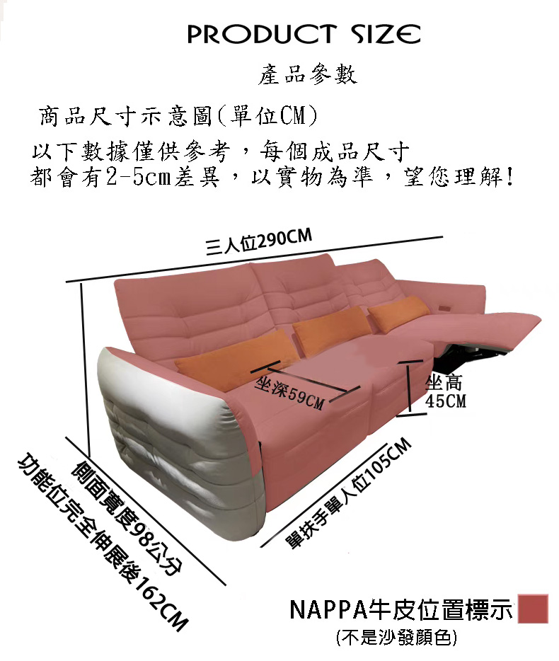 Togo sofa 毛毛蟲電動沙發