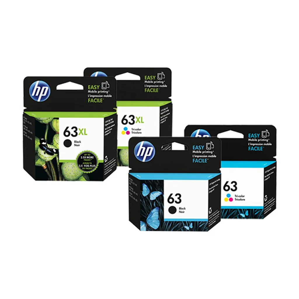 HP 原廠 63｜63XL 原廠標準｜高容量黑彩墨水匣