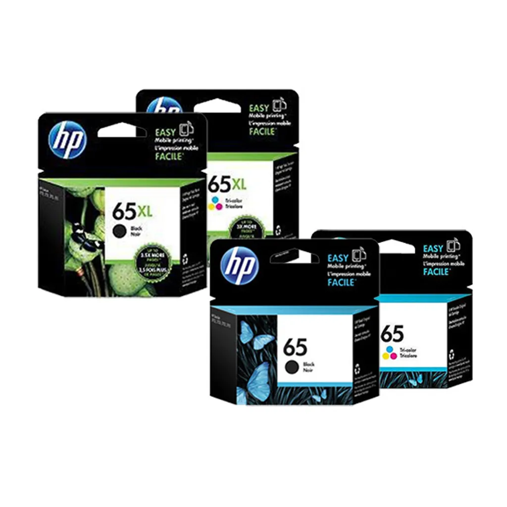 HP 原廠 65｜65XL 原廠標準｜高容量黑彩墨水匣