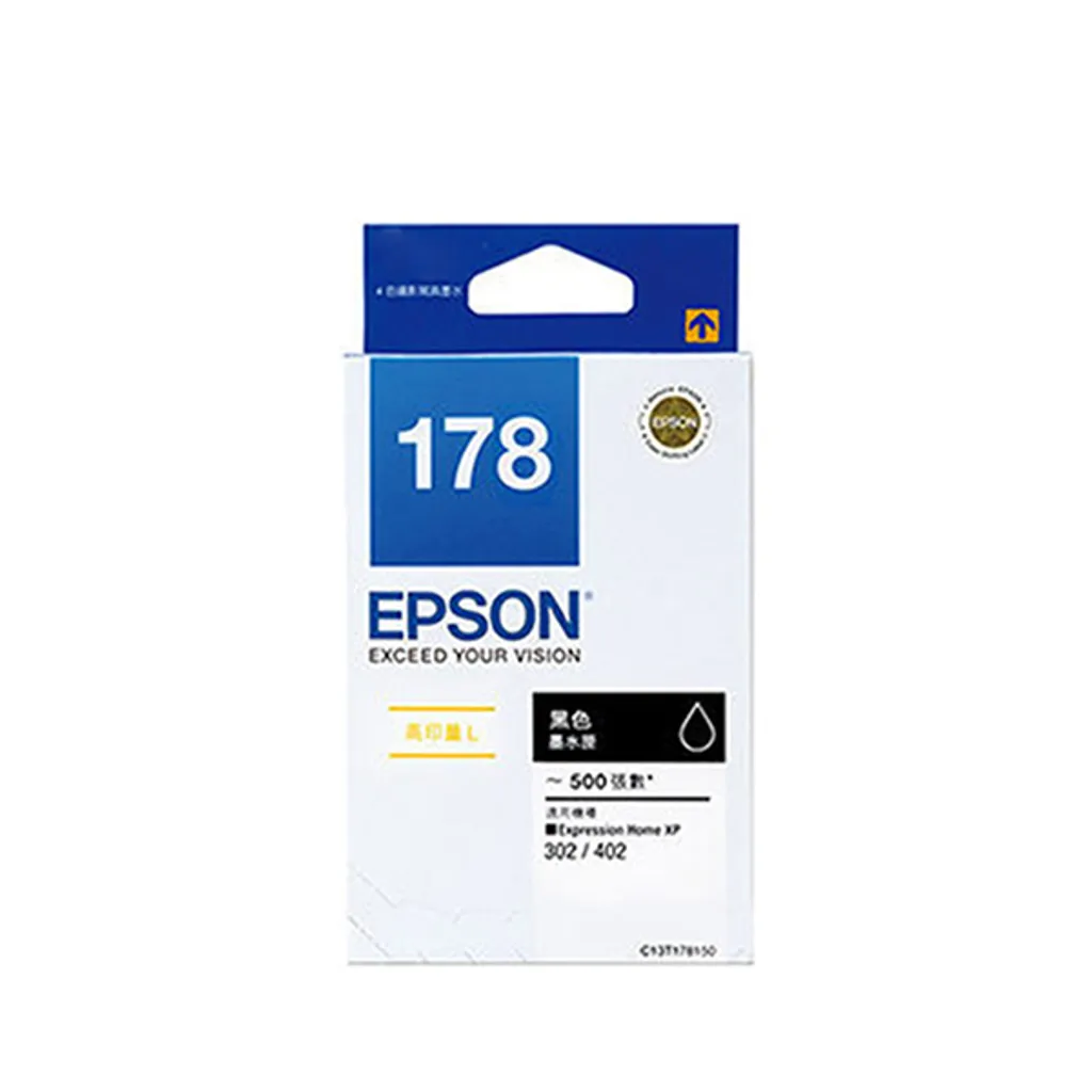 EPSON 178 原廠高印量L黑色墨水匣 (C13T178150)