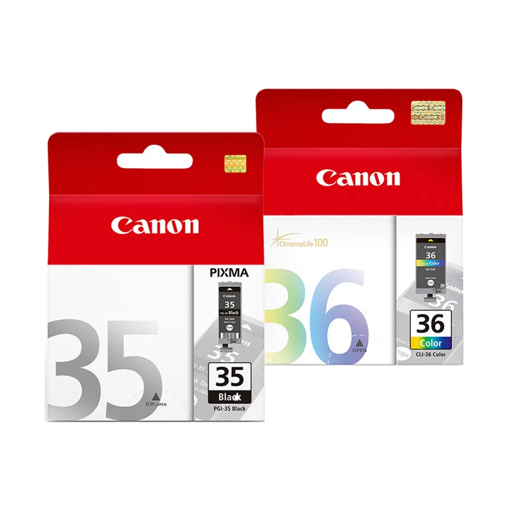 CANON PGI 35 黑色｜CLI 36 彩色原廠墨水匣