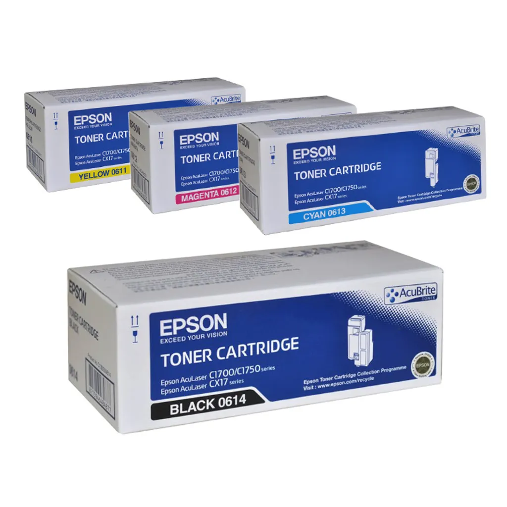 EPSON S050611｜S050612｜S050613｜ S050614 原廠黑彩碳粉匣