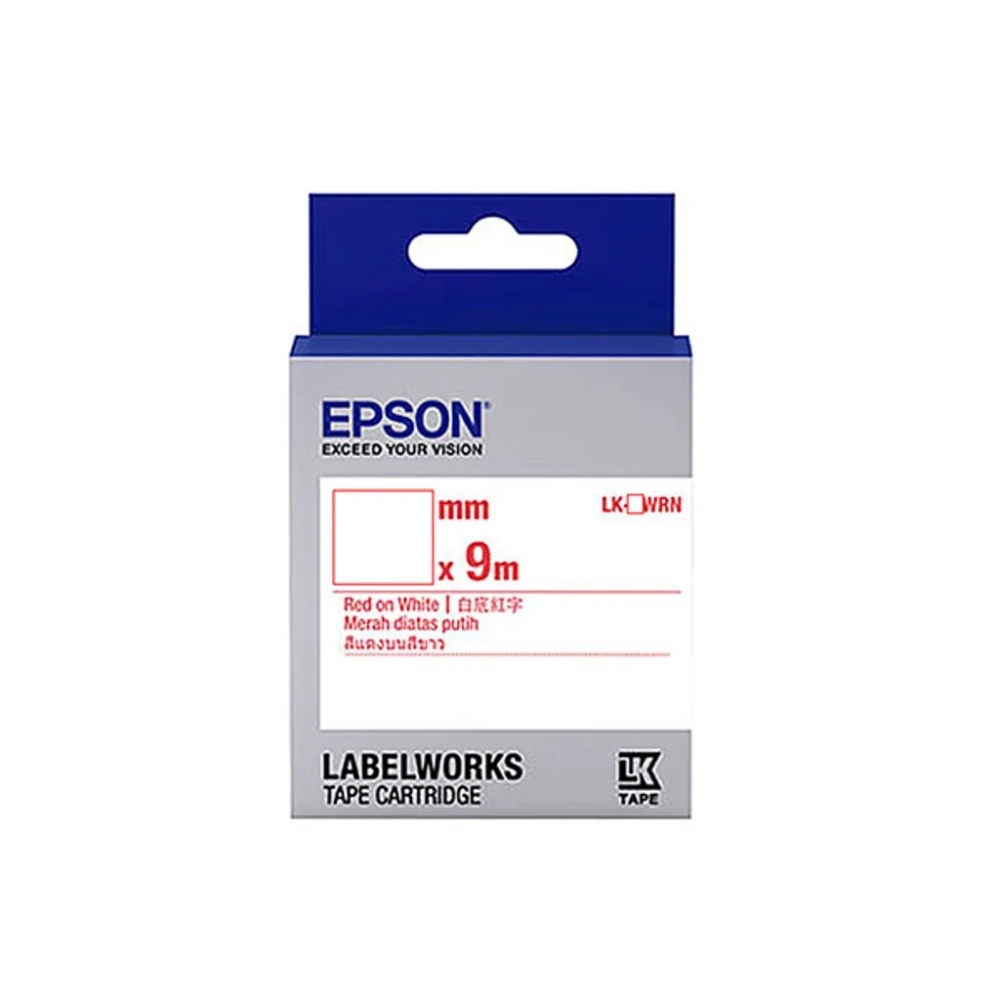 EPSON 一般系列 Commom 標籤帶 白底紅字 LK-4WRN