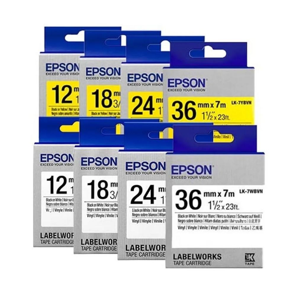 EPSON 產業耐用系列 Vinyl 乙烯基 原廠標籤帶 4WBVN/4YBVN