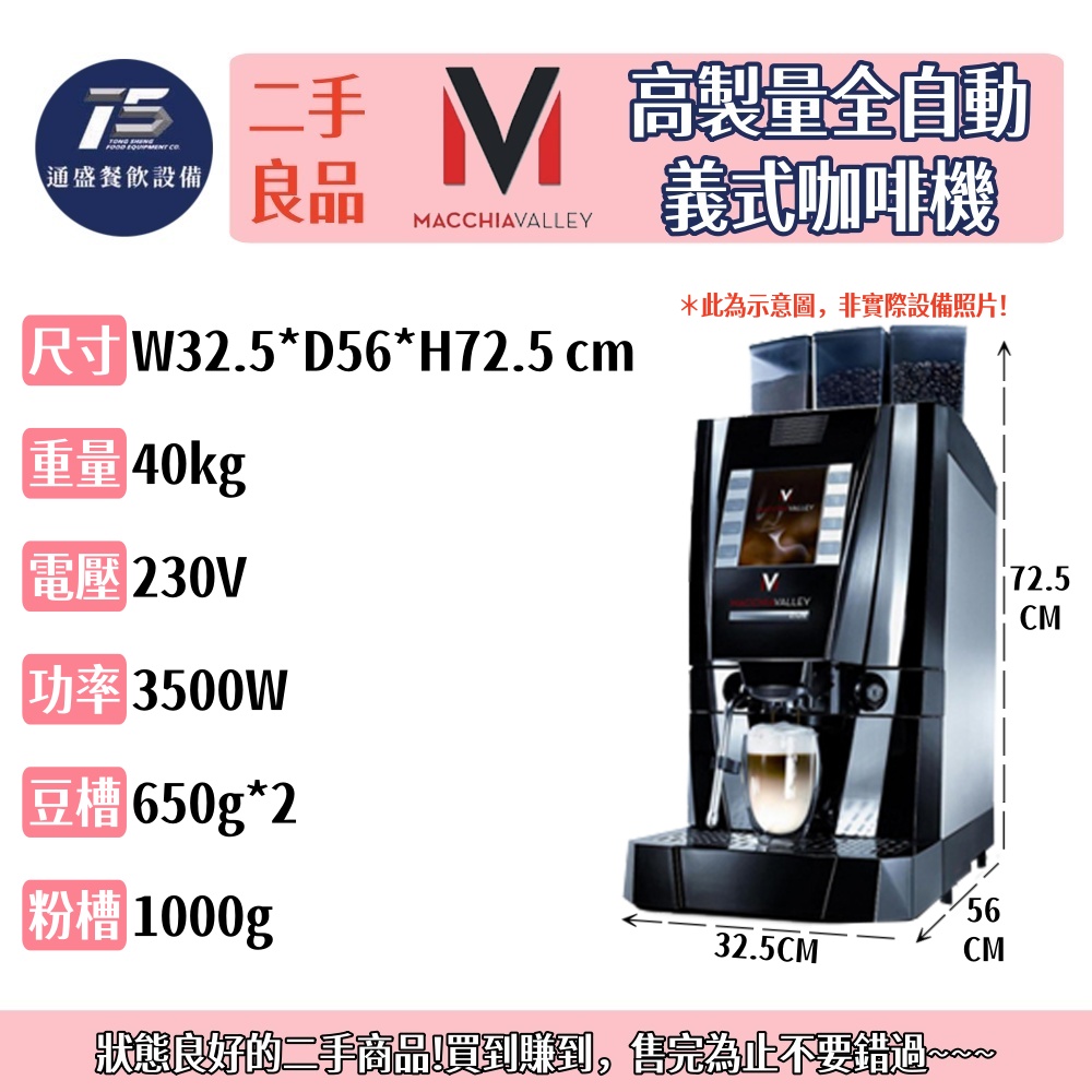 [二手整新良品]Macchiavalley Zion 高製量全自動義式咖啡機 230V