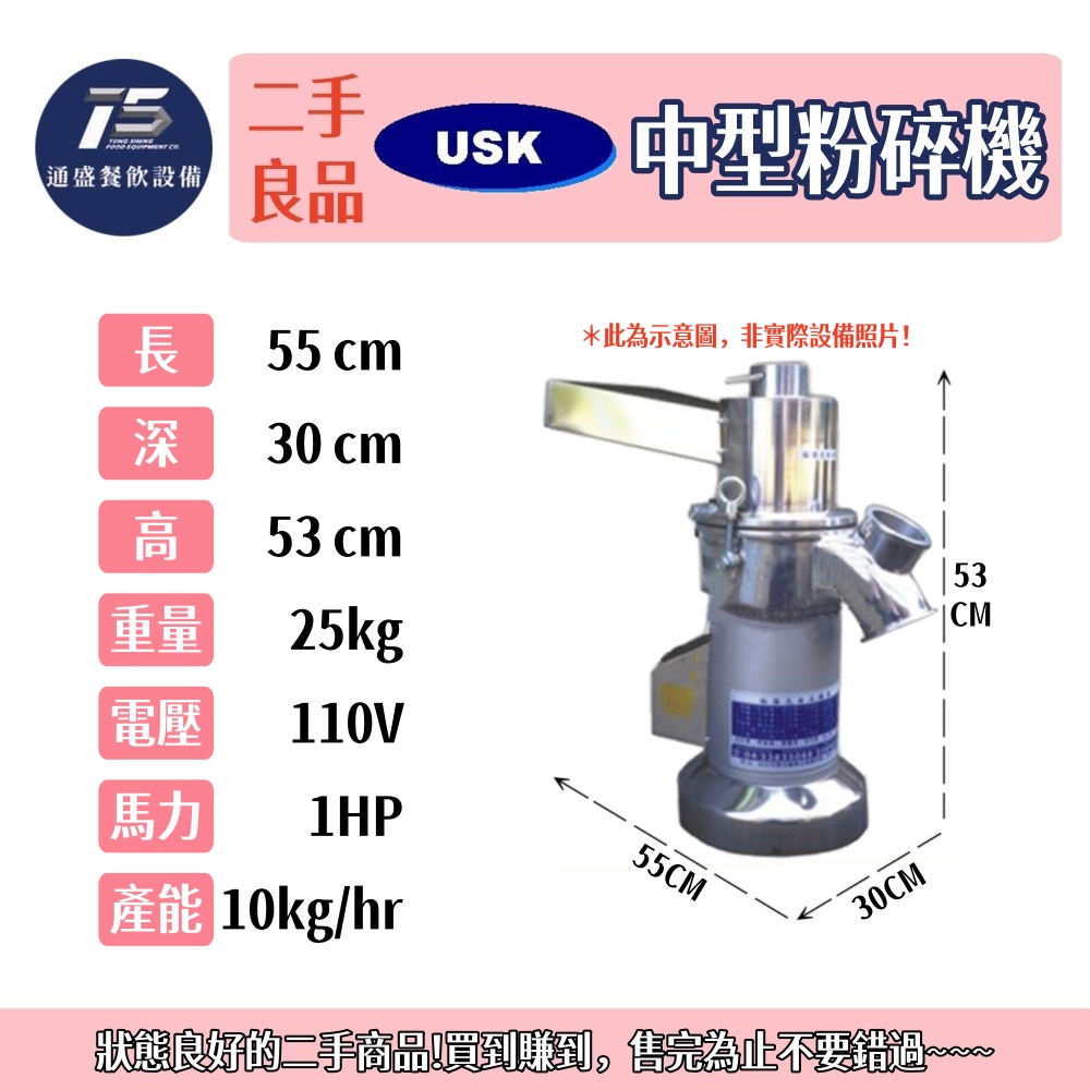 [二手整新良品]裕勝光 中型粉碎機 110V