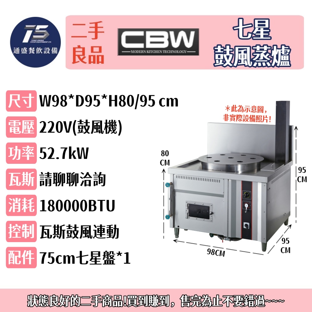 [二手整新良品]廚霸王 七星鼓風蒸爐 七星爐 小籠包蒸爐 220V