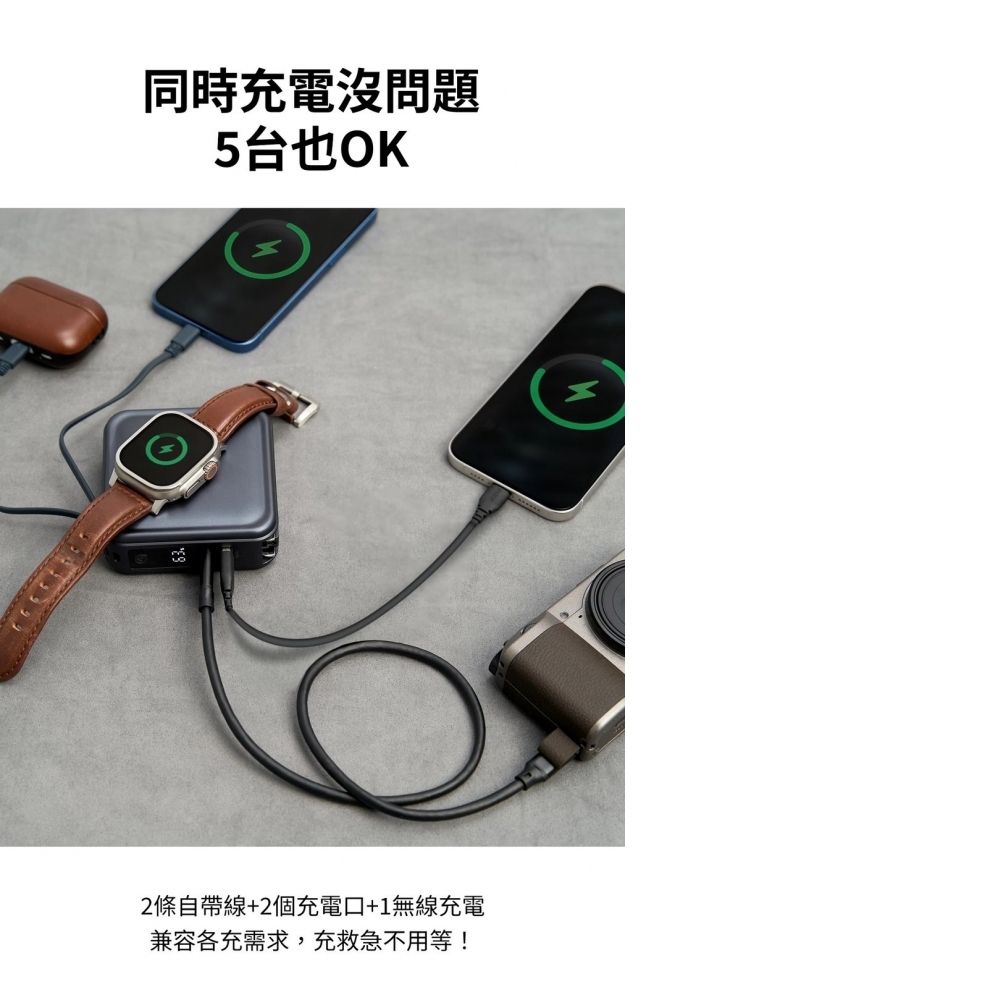 LaPO 超進化八合一 10000mAh 無線快充行動電源 