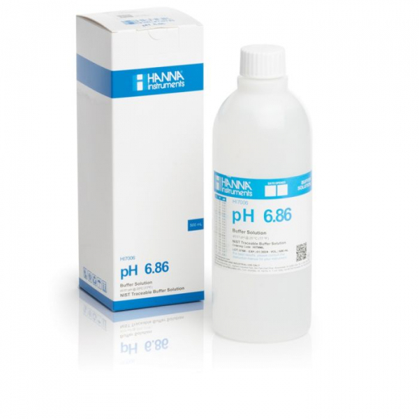 HI7006L pH 6.86標準液 (500 mL) - 實驗室和工業用精確pH校正液